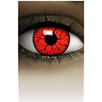 FXCONTACTS Lentes de contacto de Halloween de color- lentilla de motivo rojo- 1 par- un solo uso sin receta- disfrazarse…